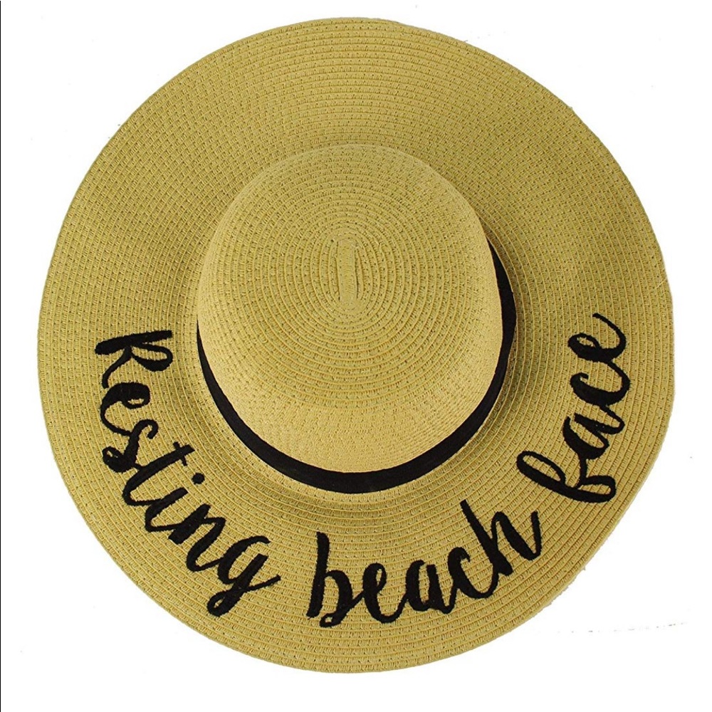 Wide Brim Embroidered Floppy Hat - Picture 4 of 4